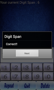 on each trial of a digit span memory task on each trial of a digit span memory task